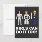 Gelijke kansen voor vrouwen Sterke Vrouw Briefkaart (Voorkant / Achterkant)