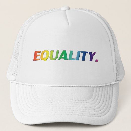 Gelijke kleuren van de homo-regenboog trucker pet (Voorkant)