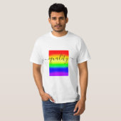 Gelijke LGBT Rainbow Pride Flag Ombre Gradiënt T-shirt (Voorkant volledig)