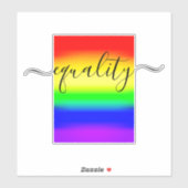 Gelijke LGBT Rainbow Pride Ombre gradiënt Sticker (Vel)