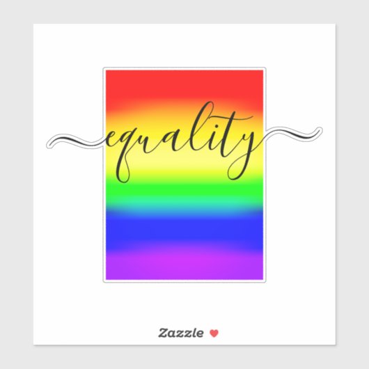 Gelijke LGBT Rainbow Pride Ombre gradiënt Sticker (Vel)