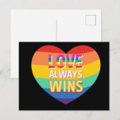 Gelijke liefde wint altijd. Rainboogkleur. Briefkaart (Voorkant / Achterkant)