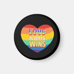Gelijke liefde wint altijd. Rainboogkleur. Magneet