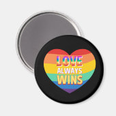 Gelijke liefde wint altijd. Rainboogkleur. Magneet (Voorkant / Achterkant)