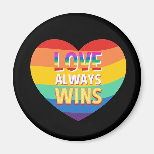 Gelijke liefde wint altijd. Rainboogkleur. Magneet (Voorkant)