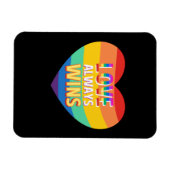Gelijke liefde wint altijd. Rainboogkleur. Magneet (Horizontaal)