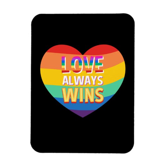 Gelijke liefde wint altijd. Rainboogkleur. Magneet (Verticaal)