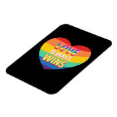 Gelijke liefde wint altijd. Rainboogkleur. Magneet (Linkerzijde)
