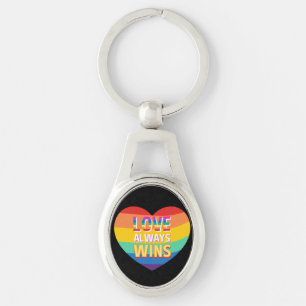 Gelijke liefde wint altijd. Rainboogkleur. Sleutelhanger