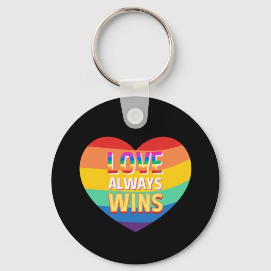 Gelijke liefde wint altijd. Rainboogkleur. Sleutelhanger (Voorkant)