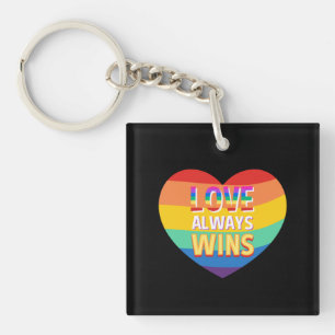 Gelijke liefde wint altijd. Rainboogkleur. Sleutelhanger