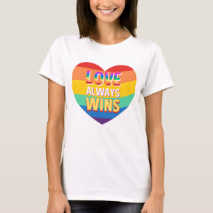 Gelijke liefde wint altijd. Rainboogkleur. T-shirt