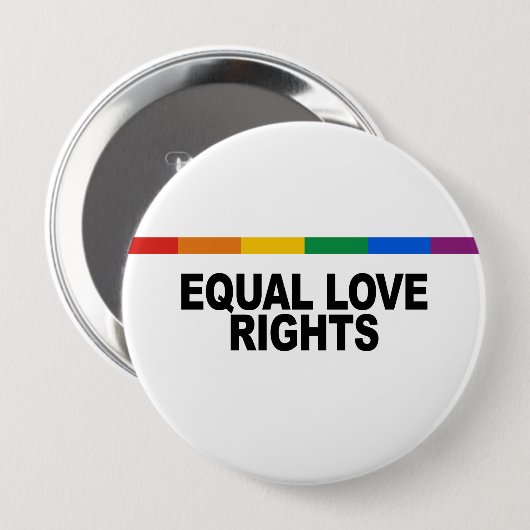 Gelijke-liefdesrechten Ronde Button 4,0 Cm (Voorkant /achterkant)