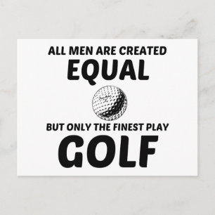 GELIJKE mannen CREËER, MAAR DE STERKSTE PLAY GOLF Briefkaart