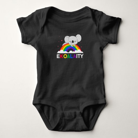 Gelijke mensenrechtenkleur Rainbow Koala Love Romper (Voorkant)