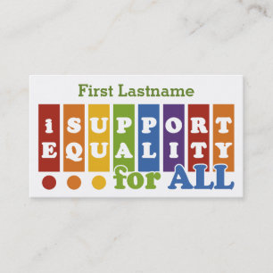 Gelijke rechten aangepaste visitekaartjes