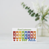 Gelijke rechten aangepaste visitekaartjes (Staand voorkant)