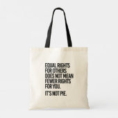 Gelijke rechten betekenen niet minder rechten tote bag (Achterkant)