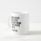 Gelijke rechten betekent niet minder rechten voor  koffiemok (Voorkant links)