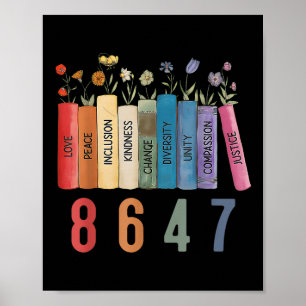 Gelijke rechten Boek Bloem 8647 Trump Feministisch Poster