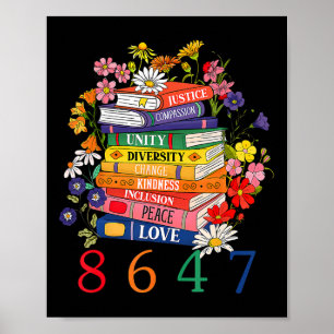 Gelijke Rechten Boek Bloem 8647 Vrouwenrechten Fem Poster