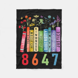 Gelijke rechten Boek Bloem Anti Trump Feministisch Fleece Deken