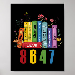 Gelijke Rechten Boek Bloemen 8647 Trump Feministis Poster