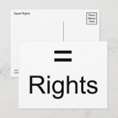 Gelijke rechten briefkaart (Voorkant / Achterkant)