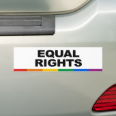 Gelijke rechten bumpersticker (Op auto)