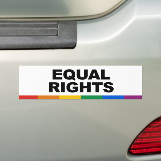 Gelijke rechten bumpersticker (Op auto)