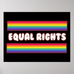 Gelijke rechten. LGBT+ trots. regenboog vlag Poster