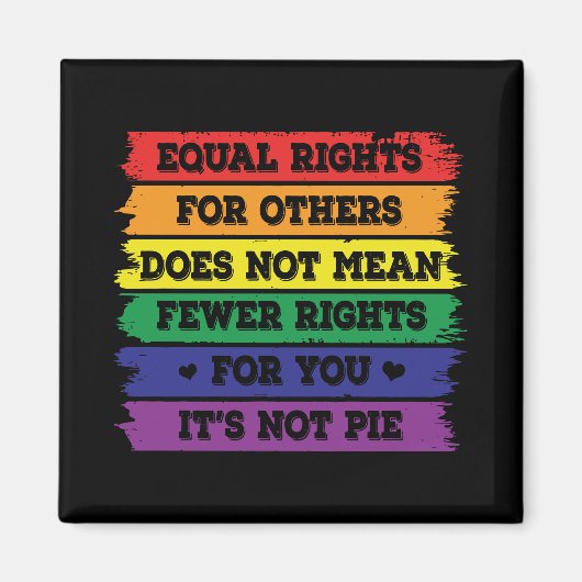 Gelijke rechten | LGBTQ-rechten | Pride Parade | A Magneet (Voorkant)