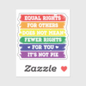 Gelijke rechten | LGBTQ-rechten | Pride Parade | A Sticker (Vel)