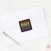 Gelijke rechten | LGBTQ-rechten | Pride Parade | A Vierkante Sticker (Envelop)
