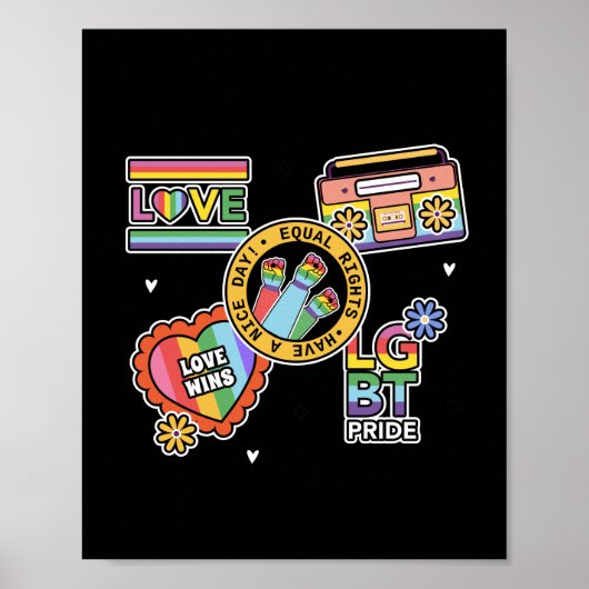 Gelijke rechten. love wins' Pride dag Poster (Voorkant)