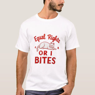 Gelijke rechten of AI bijt Vrouwenemancipatie Kat T-shirt