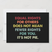 Gelijke rechten voor anderen betekenen niet minder kaart (Voorkant)