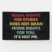 Gelijke rechten voor anderen betekenen niet minder spandoek (Horizontaal)