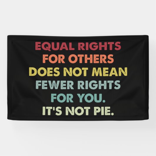 Gelijke rechten voor anderen betekenen niet minder spandoek (Horizontaal)