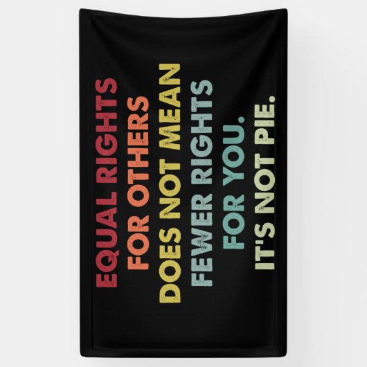 Gelijke rechten voor anderen betekenen niet minder spandoek (Verticaal)