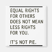 Gelijke rechten voor anderen: minder rechten, niet magneet (Voorkant)
