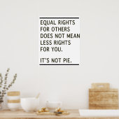 Gelijke rechten voor anderen: minder rechten, niet poster (Keuken)