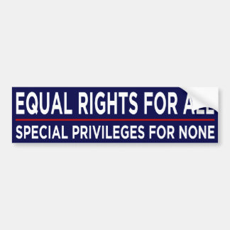Gelijke rechten voor iedereen bumpersticker