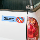 Gelijke rechten voor ongeboren vrouwen bumpersticker (Op Truck)