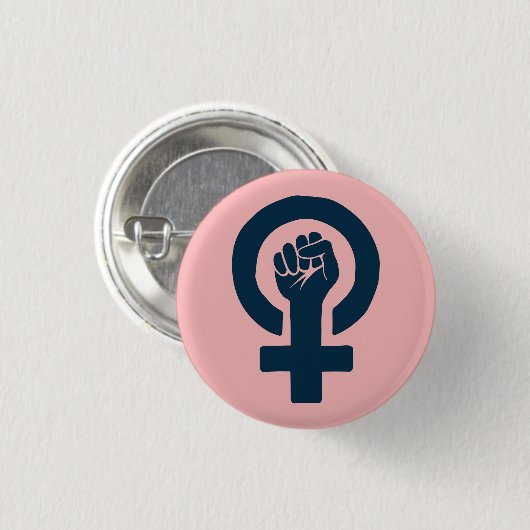 Gelijke rechten voor vrouwen ronde button 3,2 cm (Voorkant /achterkant)