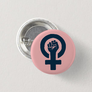 Gelijke rechten voor vrouwen ronde button 3,2 cm