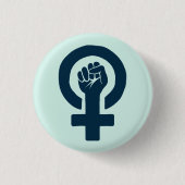 Gelijke rechten voor vrouwen ronde button 3,2 cm (Voorkant)