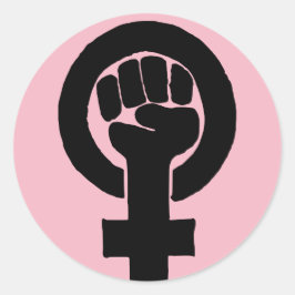 Gelijke rechten voor vrouwen ronde sticker