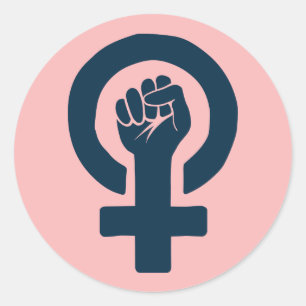 Gelijke rechten voor vrouwen ronde sticker
