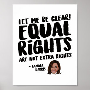 Gelijke rechten zijn geen extra rechten - Kamala H Poster